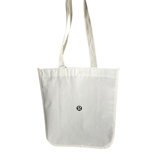 Lululemon Logo Shopping Gift Bag White Black Large - Picture 1 of 4